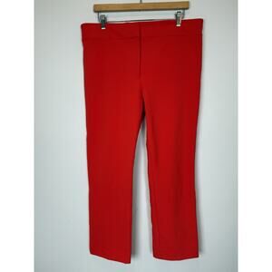 Veronica Beard Cormac Flare Trouser Pants Red Sz 14 Career Preppy Minimalist